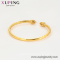 52253 XUPING Latest Design Fashion 24K Gold Color Delicate No Stone Gold Plated Bangle